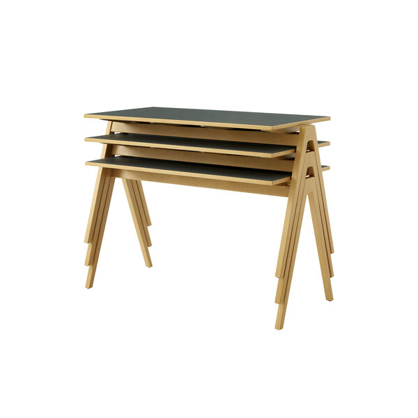 Daystak RD2 Table, honey stained beech/verde comodoro 0750 Daystak RD2 Table, honey stained beech/verde comodoro 0750, &Tradition