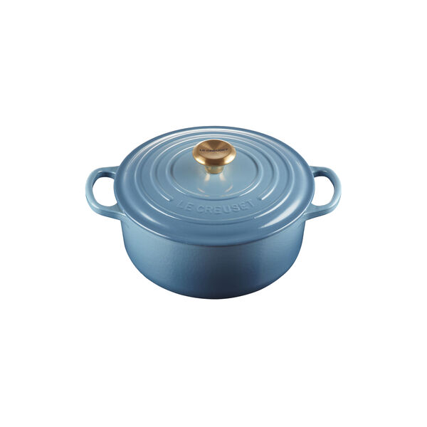 Signature rund gryte Ø 20 cm, chambray, Le Creuset