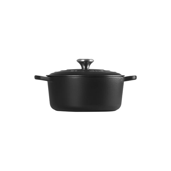 Signature st&oslash;pejern rund gryte &Oslash; 24 cm, matte black, Le Creuset