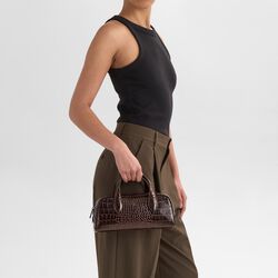 ThoraMBG Bag Croco, espresso brown, Markberg