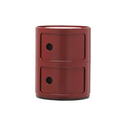 Componibili 2 elementi oppbevaringsbord, bordaux, Kartell