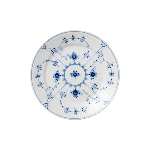 Musselmalt Riflet tallerken Ø 22 cm, Royal Copenhagen