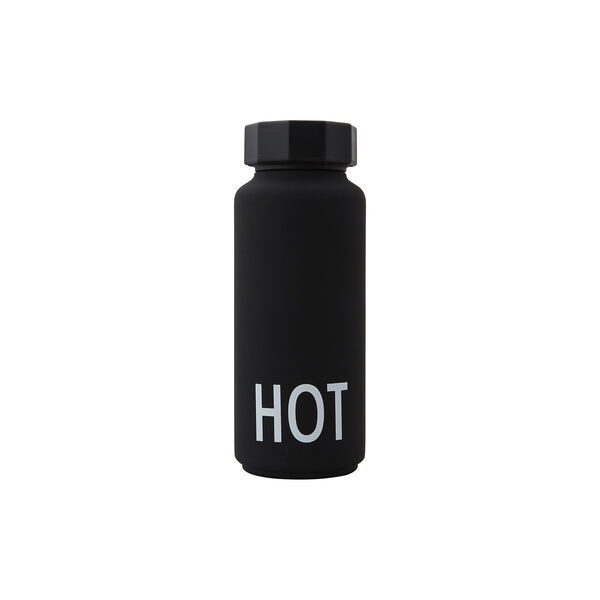 HOT & COLD termoflaske, svart, Design Letters