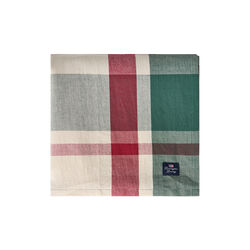 Linen/Cotton Tablecloth, green/red/beige, Lexington