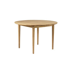 C62E Bjørk spisebord med uttrekk, eik, FDB Møbler