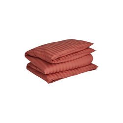 Sateen stripes dynetrekk, faded brick, Gant