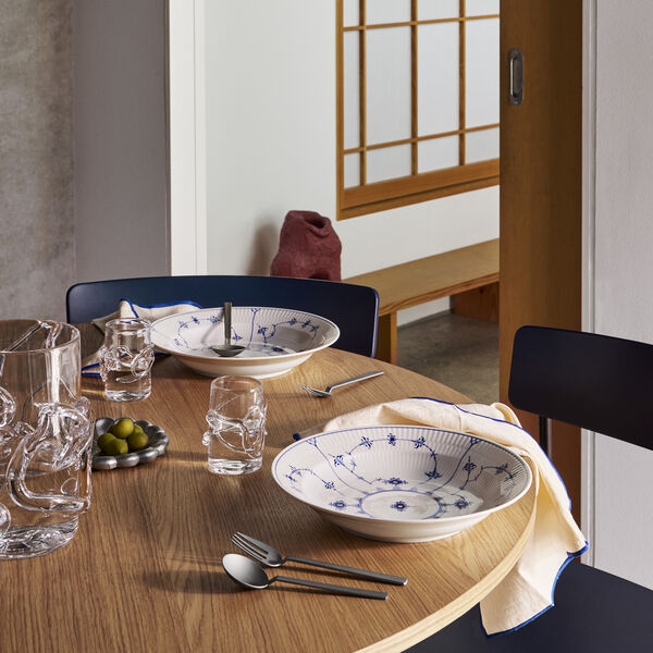 Musselmalt Riflet dyp tallerken Ø 27 cm, Royal Copenhagen