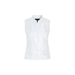 Airy linen sleeveless blouse, white, BITTE KAI RAND