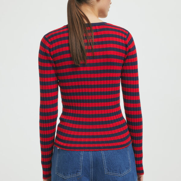 ArlieRS strikk bluse, multi red, R&eacute;sum&eacute;