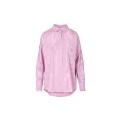 Boxy classic shirt in stripes, pink/grey stripes, Coster Copenhagen