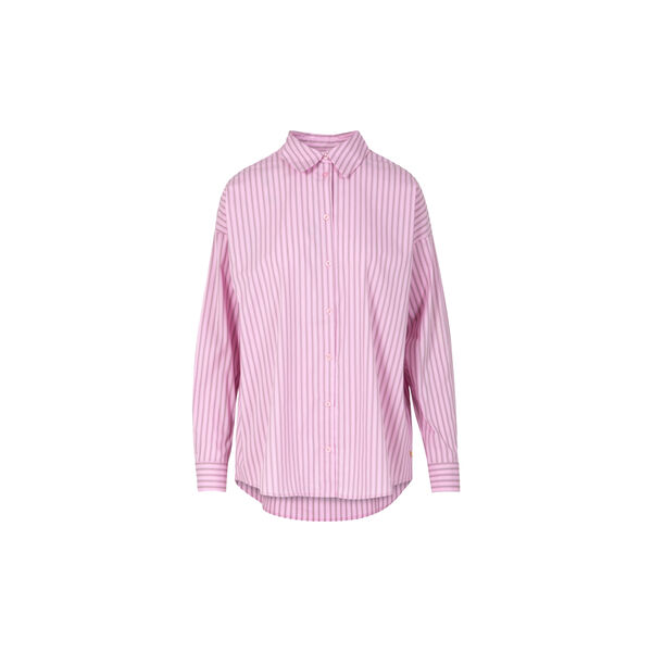 Boxy classic shirt in stripes, pink/grey stripes Boxy classic shirt in stripes, pink/grey stripes, Coster Copenhagen