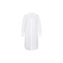 Classic linen dress - GOTS/Vegan, bright white, KnowledgeCotton Apparel 
