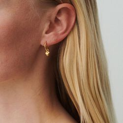Heart &oslash;reringer, gull, Pernille Corydon Jewellery