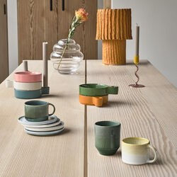 Styles krus med hank 2 stk., gul/kremfarget, Villa Collection