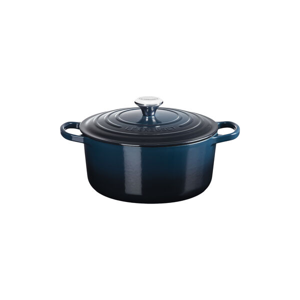 Signature st&oslash;pejern rund gryte &Oslash; 26 cm, nuit, Le Creuset
