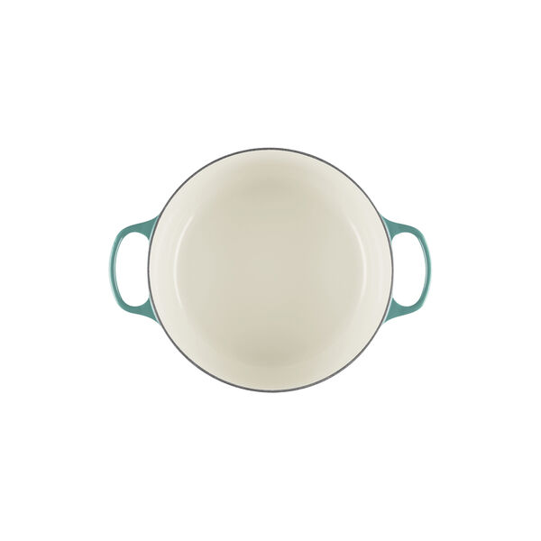Signature st&oslash;pejern rund gryte &Oslash; 28 cm, bleu riviera, Le Creuset