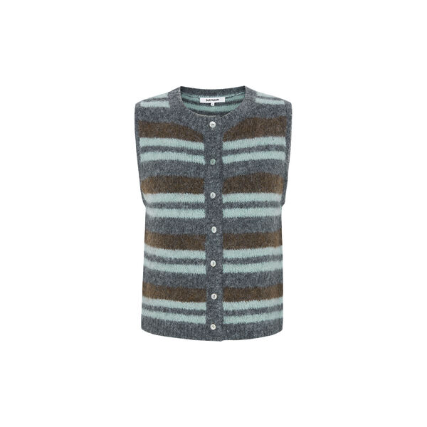 SRCamilla Vest Striped Knit, 386 puritan, Soft Rebels