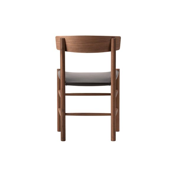 J39 Mogensen stol med polstret sete, oljet valn&oslash;tt/Omni 377 dark brown, Fredericia Furniture