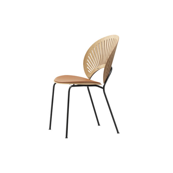 3396 Trinidad stol med polstret sete, oljet eik/cognac/svart, Fredericia Furniture