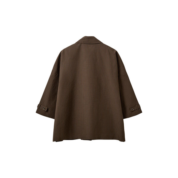 SELINASW OVERSIZE CHEKED COAT, 9007 brown check, Sofie Schnoor