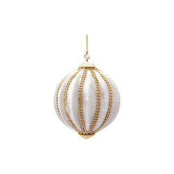 Juleornament velur, ivory, EDG