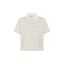 AnnaMW Polo Tee, snow white striped, My Essential Wardrobe