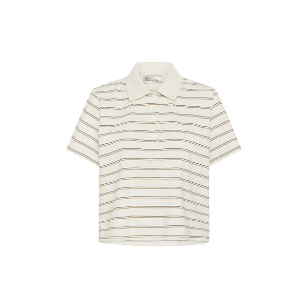 AnnaMW Polo Tee, snow white striped, My Essential Wardrobe