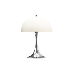 Panthella 250 Portable bordlampe, chrome opal beige, Louis Poulsen