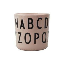 ABC melaminkopp, nude, Design Letters