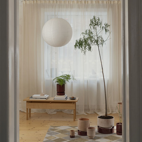 Hoff GLAZED underfat, deep burgundy, Bergs Potter