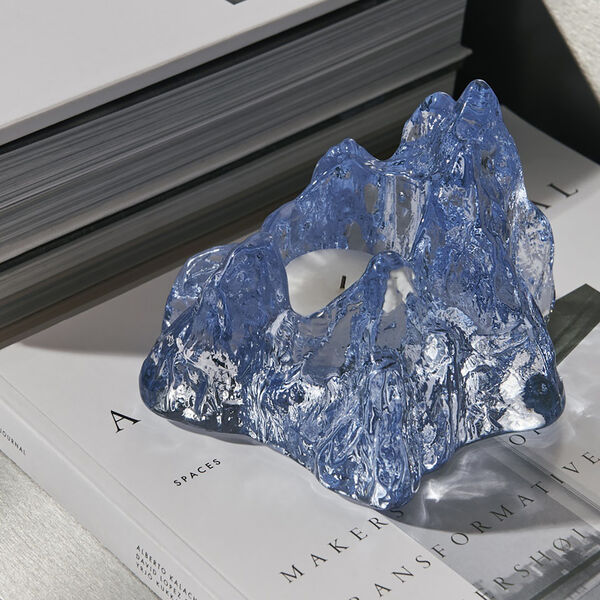 The Rock Lysestake, ice blue, Kosta Boda
