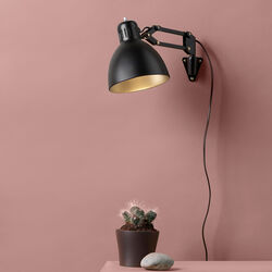Archi W1 vegglampe, black/gold Archi W1 vegglampe, black/gold, Nordic Living