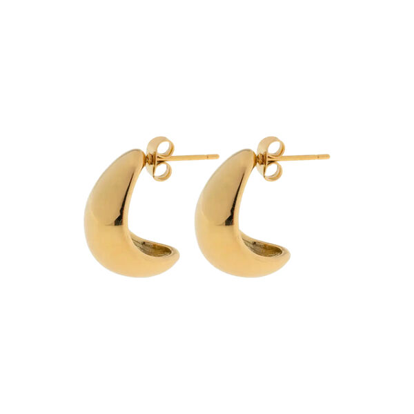 Beaux - Classic Chunky Stud &oslash;reringer, gull, timi of Sweden