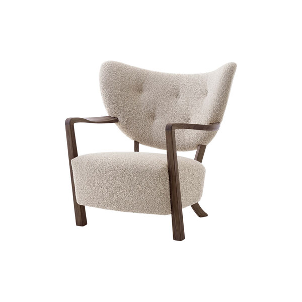 Wulff ATD2 Lounge Chair and ATD3 Pouf, Karakorum 003/oiled walnut, &Tradition