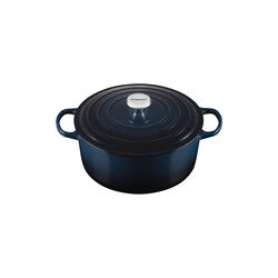 Signature st&oslash;pejern rund gryte &Oslash; 28 cm, nuit, Le Creuset