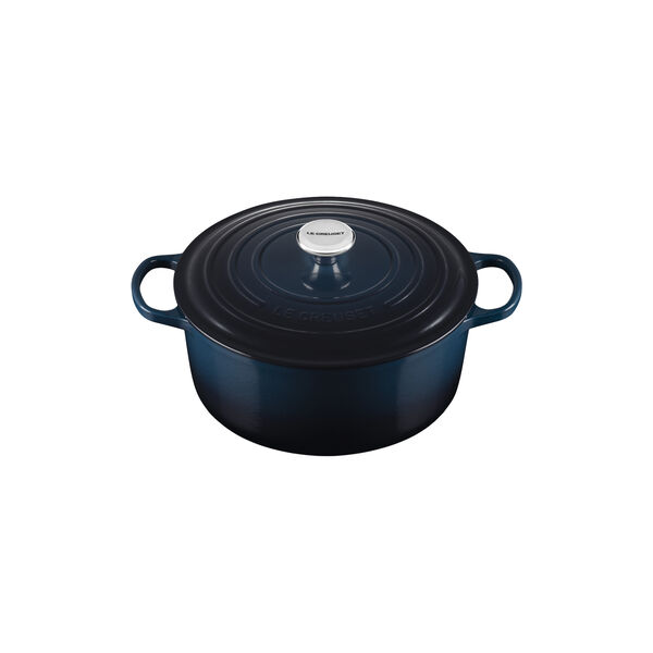 Signature st&oslash;pejern rund gryte &Oslash; 28 cm, nuit, Le Creuset