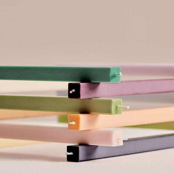 Square stearinlys, nougat, HAY