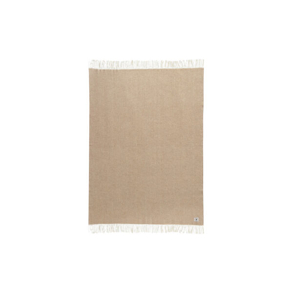 Herringbone ullpledd, taupe beige, Gant
