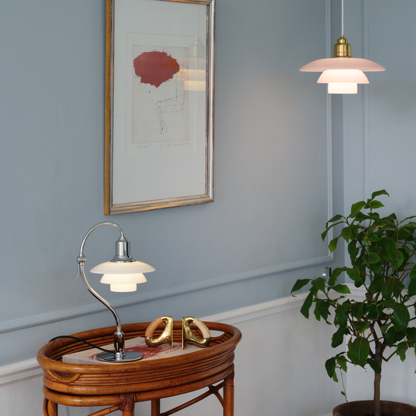 PH 2/2 Question Mark Chrome bordlampe, Louis Poulsen