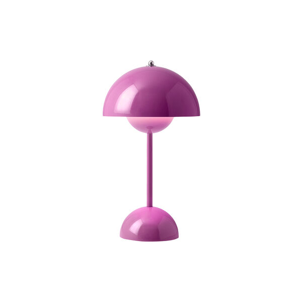 Flowerpot VP9 oppladbar bordlampe, Tangy Pink, &Tradition
