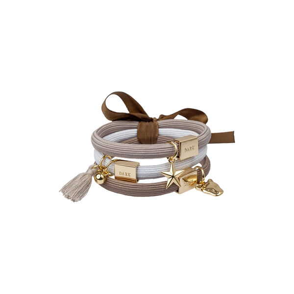 H&aring;rb&aring;nd 3 pk Charm Combo, warm taupe w/gold, DARK department