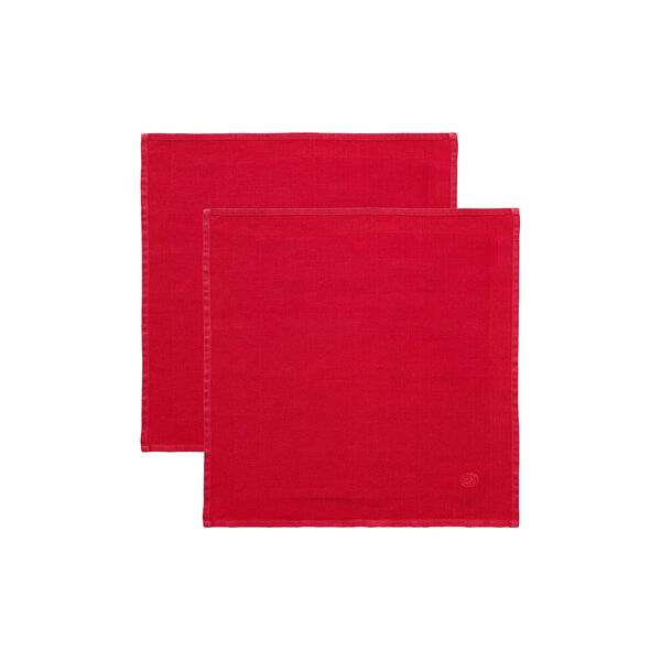 Plain linservietter, deep red, Georg Jensen Damask