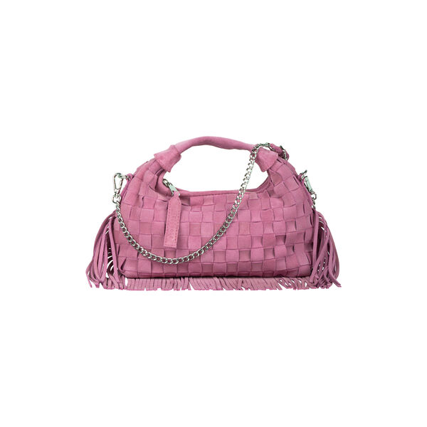 N&uacute;noo x Berg Larsen - Mini Dandy Braided fringe skulderveske, pink, N&uacute;noo