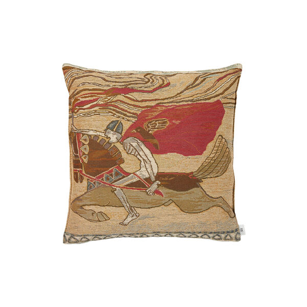 GM horse pute 50x50, beige/coral, Kitty Sablu