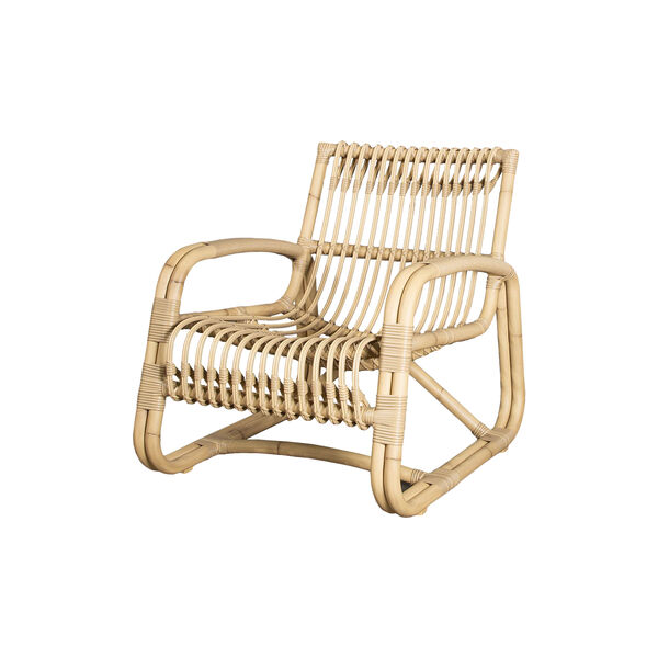 Curve Outdoor loungestol, natural, Cane-line