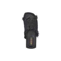 Raffia moon sandaler, black, Inuikii