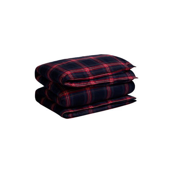Flannel Check dynetrekk, marine, Gant