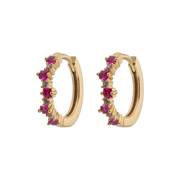 Mixed Medium Hoops, cerise, Emilia by Bon Dep