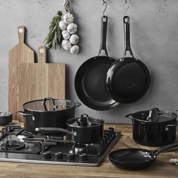 Blavet gryte-sett med lokk 6 deler, Pillivuyt Gourmet