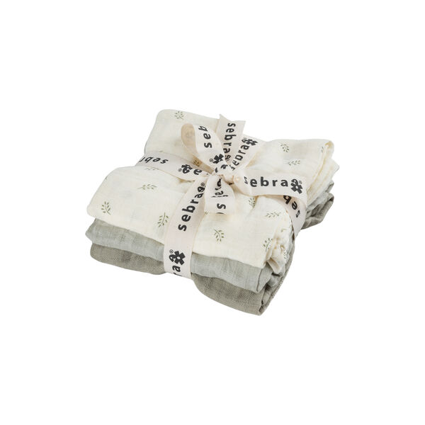 3-pack stoffbleer, sophora leaves/mist green, Sebra